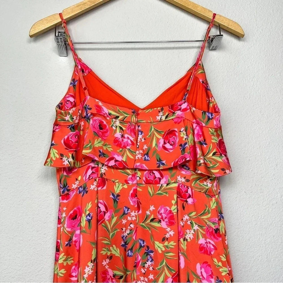 Keepsake The Label Coral Tiered Ruffle Maxi Dress Floral XS - Picture 8 of 11